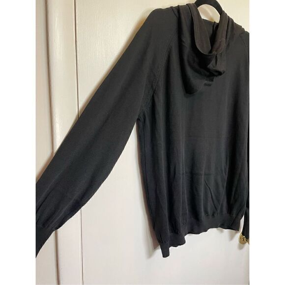 Black with white Star Print Long Sleeve Hooded Sweater size 2XL/3XL NWT - Picture 12 of 14